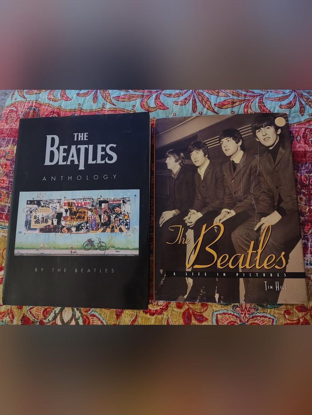 Two Vintage Coffee Table Books- The Beatles Anthology + Hardcover Photo History